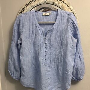Vineyard Vines Sky Blue Striped Blouse
